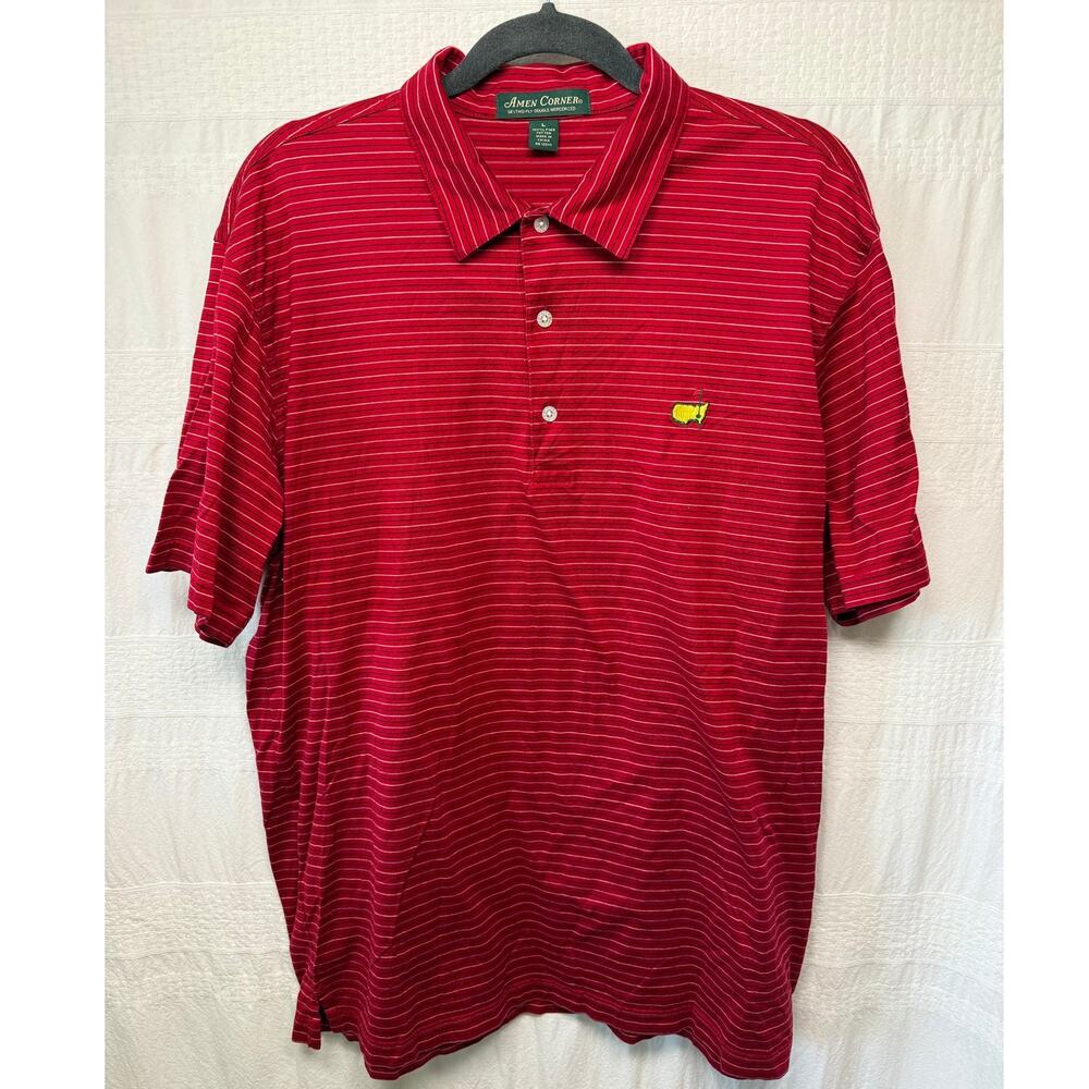 The Masters Amen Corner Pima Cotton Polo Shirt, Size Large